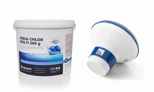 Zestaw 3 kg Aqua Chlor Blue 200 g + dozownik gigant
