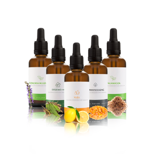 OLEJKI ETERYCZNE ZAPACHOWE DO SAUNY ZESTAW 5 X 50ML NR.8