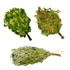 Zestaw witek do biczowania w saunie wiśnia, lipa, eukaliptus