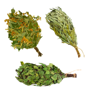 Zestaw witek do biczowania w saunie brzoza, lipa, eukaliptus