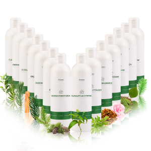 Olejek do sauny emulsje zapachowe  na drogi oddechowe ZESTAW LEŚNY  15 x 1000 ml