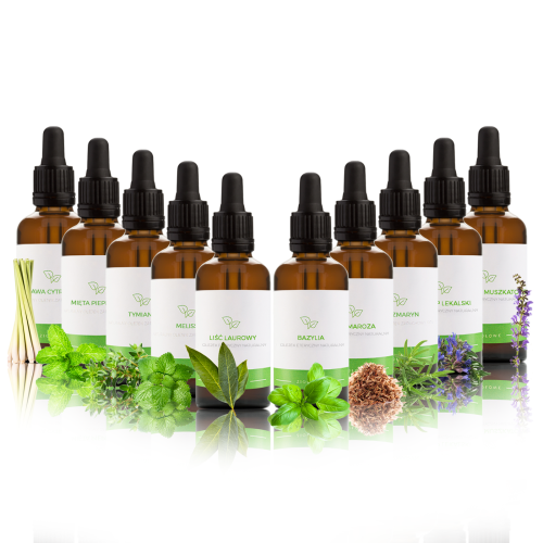 Zestaw olejków eterycznych do sauny Zapachy Ziołowe 10 x 20 ml