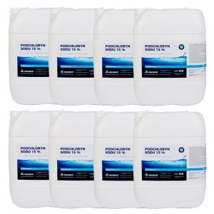 Podchloryn sodu 15% stabilizowany chlor w płynie do dezynfekcji i basenu 8 x 25 kg