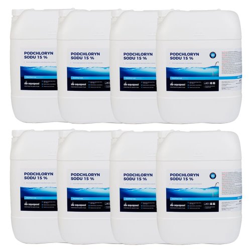 Podchloryn sodu chlor w płynie do basenu stabilizowany 15 %  8 x 25 kg