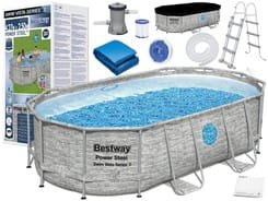 Basen stelażowy ogrodowy Power Steel 427 x 250 x 100 cm - Bestway 56714