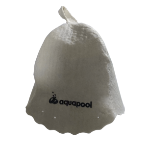 Czapka do sauny wełniana biała