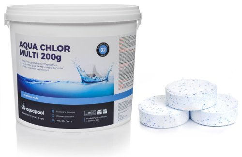 AQUAPOOL CHLOR DO BASENU TABLETKI 6w1 MULTI  200g 3kg