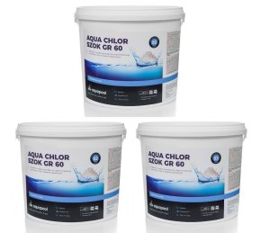 Chlor szok do basenu granulat 3 x 5 kg 