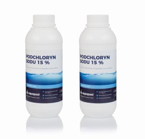 Podchloryn sodu 15% stabilizowany chlor w płynie do dezynfekcji i basenu podchlorek sodu 2 x 1 l