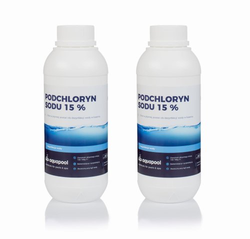 Podchloryn sodu 15% stabilizowany chlor w płynie do dezynfekcji  2 x 1 l
