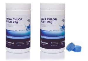 Chlor do basenu tabletki BLUE 20g 2 x 1 kg 