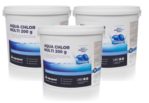 Chlor tabletki do basenu Blue 200g niebieska woda 3 x 5 kg