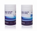 Tabletki do basenu chlor 1 kg BLUE 200 g + chlor szok granulat 1 kg