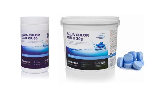 Aqua Chlor Multi Blue 20 g 5 kg + 1 kg Chlor szok w granulacie