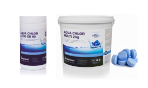 Aqua Chlor Blue 6w1 Tabletki 20g 3 kg + 1 kg Chlor Szok