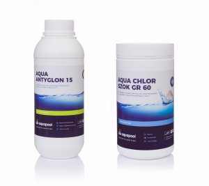 Chlor szok do basenu 1 kg + Antyglon do basenu 1 l 