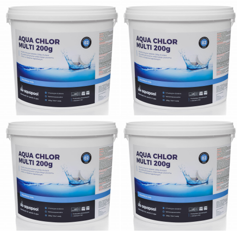 Chlor Multifunkcyjny do basenu tabletki 200g 4 x 5 kg