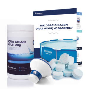 Zestaw 1 kg Aqua Chlor Multi 20g + dozownik mały