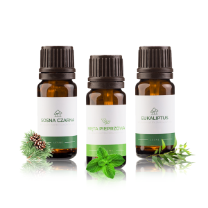 Zestaw olejków eterycznych  inhalacyjnych na drogi oddechowe 3 x 10 ml
