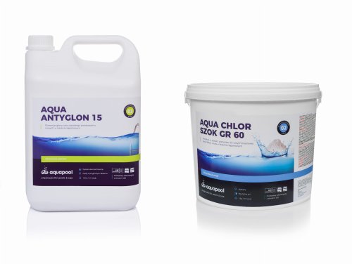 Chlor szok do basenu 5 kg + Antyglon do basenu 5 l