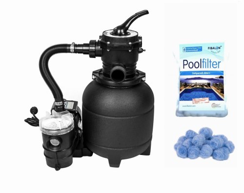 Filtr piaskowy z pompą basenową 8,5 m3/h basen do 20m3 + Innowacyjny filtr Fibalon duży worek