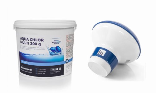 Zestaw 5 kg Aqua Chlor Blue 200 g + dozownik gigant