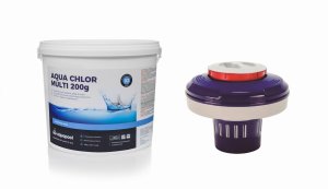 Zestaw 3 kg Aqua Chlor Multi 200g + dozownik z alarmem