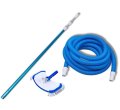Odkurzacz do czyszczenia basenu + kij teleskopowy 240 cm +  wąż basenowy 10 m 38 mm CAŁY ZESTAW