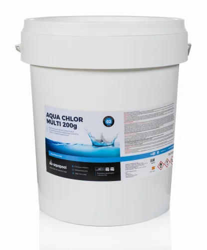 AQUAPOOL CHLOR DO BASENU TABLETKI 6w1 MULTI  200g 25 kg